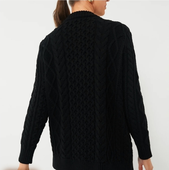 Tuckernuck Black Cable Knit Cardigan Sweater - Picture 4 of 8
